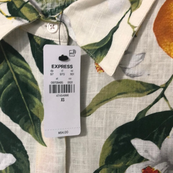 Floral Lemon Print Shirt - Picture 2 of 3